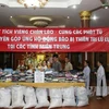 老挝万象佛迹寺为越南中部洪水灾民举行捐款活动（图片来源：越通社）