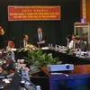 海阳省人民委员会副主席阮英刚在研讨会上发表讲话（图片来源：越通社）