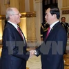 越南国家主席陈大光与秘鲁共和国总统佩德罗举行会谈（图片来源：越通社）