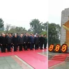 越南党和国家领导人向英烈纪念碑敬献花圈（组图）