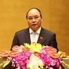 越南政府副总理阮春福在会议上发表讲话