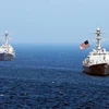 附图：经过东海海域的美国军舰