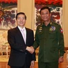 中国国务委员、公安部部长郭声琨与缅甸内政部部长觉瑞