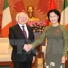 越南国会主席阮氏金银与爱尔兰总统迈克尔•希金斯