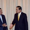 泰国总理巴育与柬埔寨首相洪森。（图片来源：路透社）