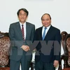 阮春福总理会见日本新任驻越大使梅田帮夫。（图片来源：越通社）