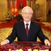 组图：越共中央总书记、国家主席阮富仲发表2020年庚子新春贺词