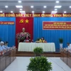 阮氏金银与安江省选举工作指导委员会举行工作会议