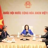 国会主席阮氏金银与老挝国会主席巴妮举行电话会谈