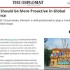 The Diplomat:参与全球治理体系将协助越南改善国际地位