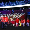 组图：2020年东京奥运会开幕式中越南代表团入场仪式