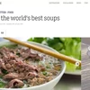 越南河粉被列入全球最佳汤类菜肴20强榜单