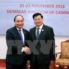 越南政府总理阮春福与老挝政府总理通伦•西苏里