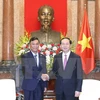 越南国家主席陈大光会见缅甸内政部部长觉瑞（图片来源：越通社）