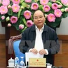 阮春福总理在会议上发表讲话。（图片来源：越通社） 