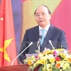越南政府总理阮春福在典礼上发表讲话