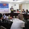 越南工商部亚太市场局副局长杜国兴在会上发表讲话（图片来源： baocongthuong.com.vn）