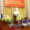 陈大光主席在会议上发表讲话（图片来源：越通社）