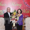中央民运部部长张氏梅会见越南天主教团结委员会代表团