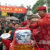 越南南定省独特的迎水祭鱼仪式（图片来源：越通社）