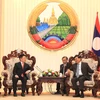 越南国家审计署审计长胡德福与老挝总理通伦·西苏里