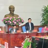 越南政府副总理兼外交部长、2017年亚太经合组织国家委员会主任范平明在会议上发言。