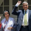 斯里兰卡总理拉尼尔·维克勒马辛哈和夫人
