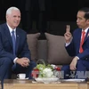 美国副总统迈克尔·彭斯与印尼总统佐科·维多多。