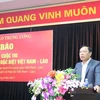 附图：越共中央宣教部副部长范文灵在2017年越老特殊关系历史知识竞赛新闻发布会上发表讲话。（图片来源：http://thoidai.com.vn）