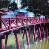 河内市栖旭桥——“今日越南”摄影展上展出的作品。