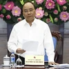 政府总理阮春福在会议上发表讲话（图片来源：越通社）