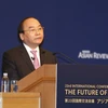 越南政府总理阮春福在第23届“亚洲未来”国际会议上发表主旨演讲。（图片来源：越通社）