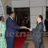 越南驻南非大使兼任驻纳米比亚大使武文勇向纳米比亚共和国总统哈格·根哥布递交国书。