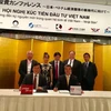 越捷航空公司与日本三菱日联金融集团旗下的三菱日联融资租赁飞机融资租赁协议签署仪式。