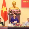 越南国会主席阮氏金银在研讨会上发表讲话。