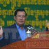 柬埔寨首相洪森。（图片来源：新华社/越通社） 