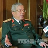 越南国防部副部长阮志咏上将接受越通社记者采访
