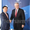 政府副总理王廷惠和澳大利亚国库部长斯科特·莫里森。（图片来源：越通社）