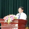 岘港市市委常务副书记武功智在见面会上发表讲话。（图片来源：http://danang.gov.vn）