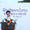 老挝外长沙伦赛致开幕词。