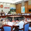 越南政府常务副总理张和平主持召开中部四省海洋环境污染事故处理指导委员会第9次会议。（图片来源：越通社）