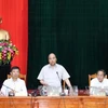 阮春福总理在会议上发表指导讲话。（图片来源：​越通社）