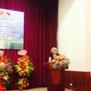 亚美尼亚驻越南特命全权大使赖莎·瓦尔达尼扬在会上发表讲话。（图片来源：baoquote.vn)