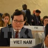 资料图：越南大使杨志勇今年9月11日出席联合国人权理事会第36次会议。（图片来源：越通社）