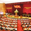 越共十二届中央委员会第六次全体会议全景。