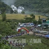 2017年第一次高平省板约瀑布旅游节场景。（图片来源：越通社）