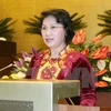 越南国会主席阮氏金银。（图片来源：越通社）