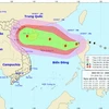 台风卡努穿过菲律宾吕宋岛进入东海