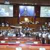 柬埔寨国会一场会议。(图片来源：EPA） 