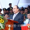 政府总理阮春福在出征仪式上发表讲话（图片来源：越通社）